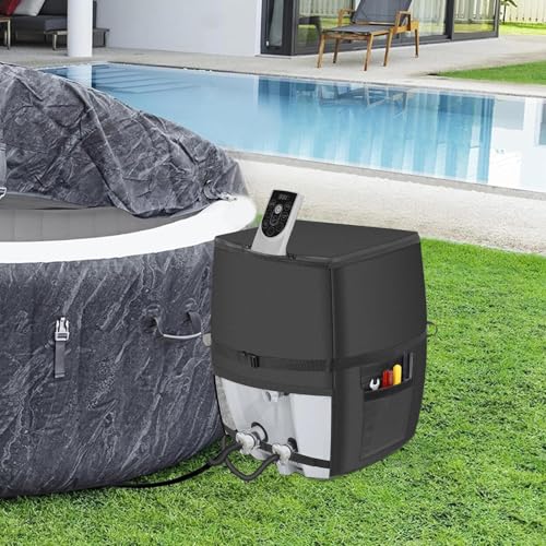 Housse pour pompe de chauffage de spa en tissu imperméable avec zip - 3