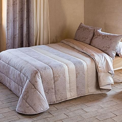 Barceló Hogar - Edredón Comforter Jacquard Roma 150 cm - 15 Beige Cover
