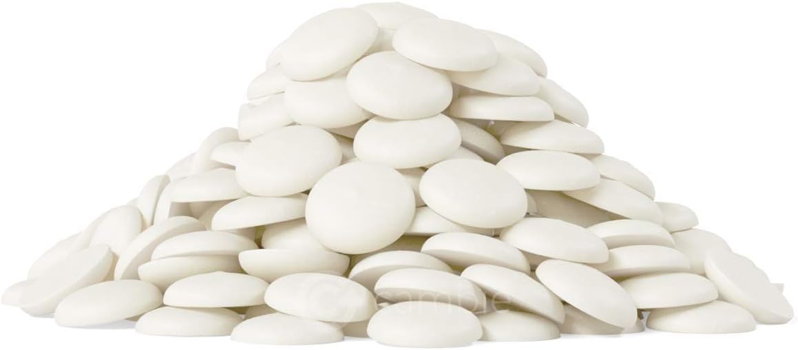 Merckens Super White Melting Chocolate - 2 Pounds of Premium Quality Super White Candy Melts to make Dubai Chocolate Bar, Cake Pops, Cocoa Bombs, & Homemade Desserts