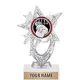 5.5' Silver Glitter Cooking Trophies, Custom Astral Star Cooking Trophy Award