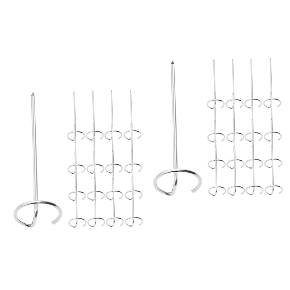 INOOMP 40pezzi Spiedini Inossidabile Per Friggitrice Ad Aria Spiedini Riutilizzabili Per Bbq e Grigliate Accessorio Verticale Per Cottura Uniforme Di Pesce e Verdure