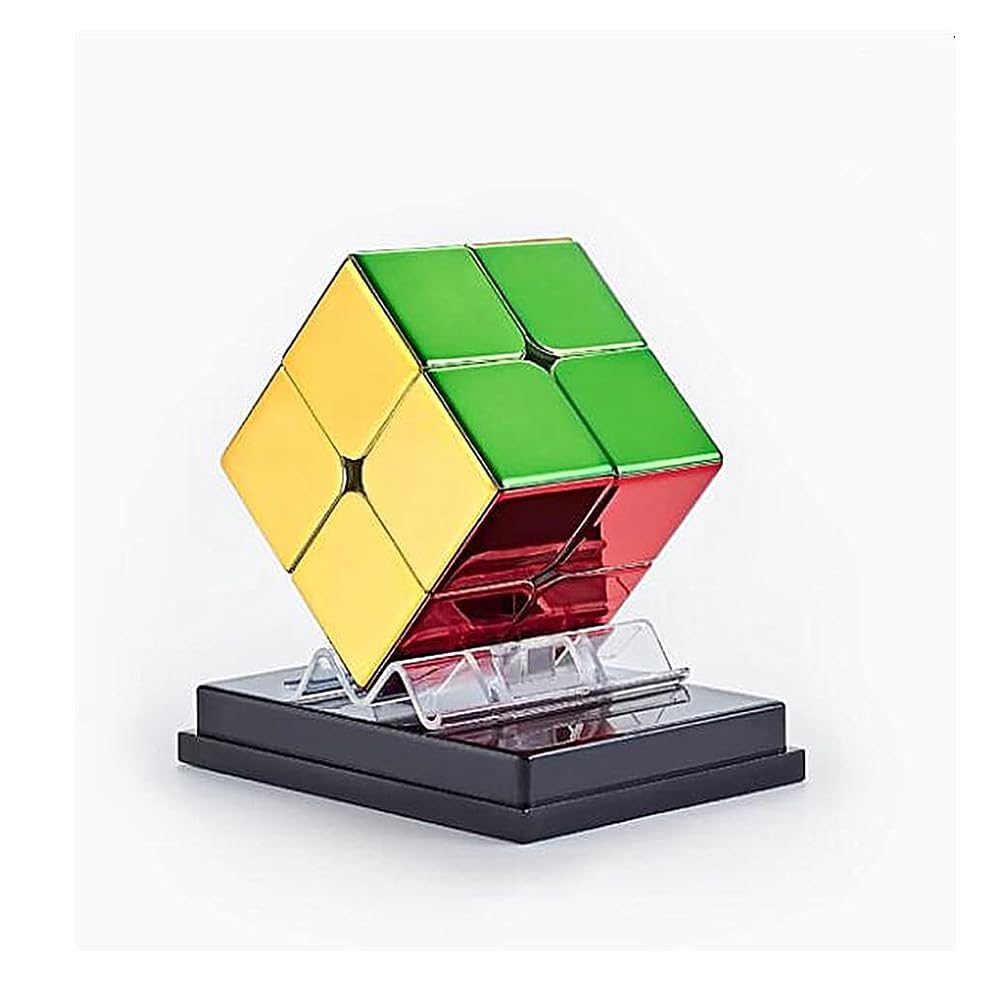 XMDCuber Speed Cube, 2x2 Magnetic Speed Cube Stickerless Mirrorless Reflective Puzzle 2x2x2 Glossy