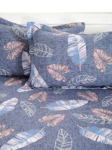 Image of Swayam Double Size AC Comforter | 254 cm X 228 cm | Blue, 150 GSM | Comes with Health Layer : Prevents oozing Out of Fibre