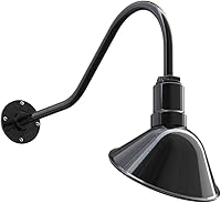 Vista 50 de Steel Lighting Co. Luz de Letrero de Tienda Venice para Pared de Acento de Restaurante Exterior Cúpula de 9 pulgadas Brazo Recto de 6 pulgadas