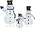 Outdoor Christmas Decorations Snowman LED Light Kit 2ft+3ft+5ft Lighted up Snow Man for Outdoor Indoor Xmas Home Office Company Party Wedding Garden Yard Decoration