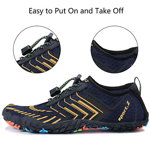 Image of MAYZERO Water Shoes Men Women Swim Surf Shoes Beach Pool Shoes Wide Toe Hiking Aqua Shoes Winter House Slippers