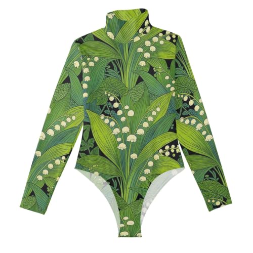 Body moldeador con control de abdomen para mujer manga larga cuello alto GuoChe