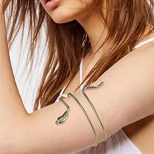 Hithop 180830 Gold Snake Bracelet Arm Cuff Jewelry Gold Arm Band Upper Arm Cuff Gold Arm Bands thumb #4