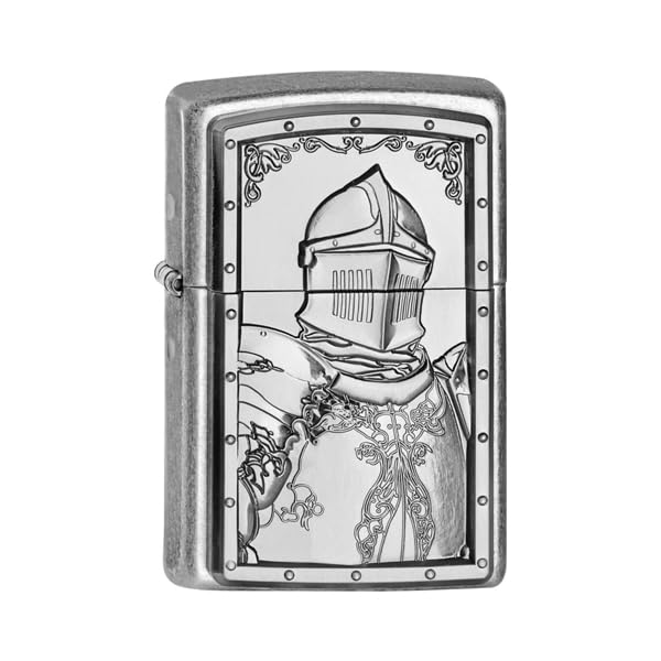 Zippo Lighter Metal Antique Silver Standard Size