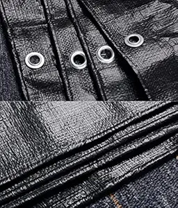 Tarpaulin Sheet Waterproof (Black) - HDPE Heavy Duty Material (200 GSM, 18 x 24) Tarpaulin Tirpal Tadpatri UV Resistant, 100% Waterproof Virgin