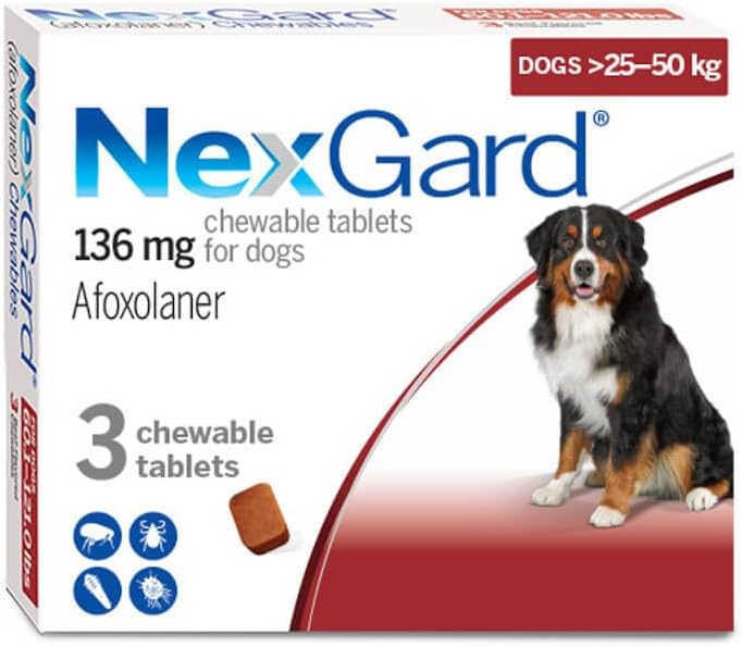 Buy Nexgard Chewable Tablet Kill Ticks Fleas Lice 136mg 2550