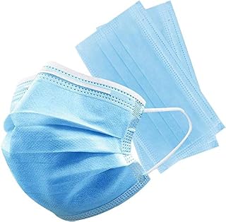 50 Pcs Daily Disposable 3-ply Face Cover to Block Dust Cough Sneeze Splatter
