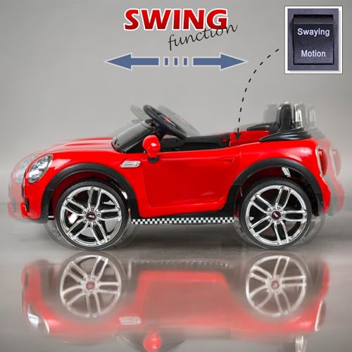 Image of MEKASHI Premium Electric Ride on Cars for Kids with Long Wheel Base, 1-7yrs (Red, MKS001)