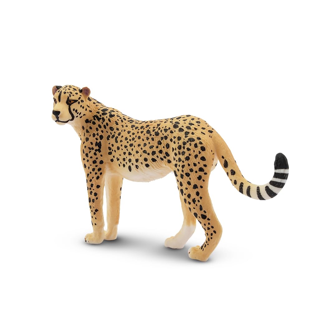 TOYMANY Gepardy figurki zwierząt, las, zwierzęta, figurki, 9,6 x 2,7 x 6,2