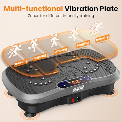 Image of AXV Vibration Plate Fitness Platform Exercise Machine Vibrating Shaking Full Body Shaker Workout Vibrate Stand Shake Board Sport for Weight Loss Fat Burner for Gym Home Office