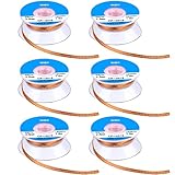 6 Pieces Solder Wicks No-Clean Solder Braided Wicks Desoldering Wicks, 1.5 meter Length (Blue,0.1 Inch)