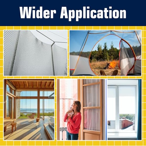 Image of VIVNITS Mosquito Net Repair Tape (200cm x 5cm) - Self Adhesive Fiberglass Mesh Patch Roll for Window & Door Screen Repair, Fix Broken Net Holes, Durable & Strong, Pack of 1 (200Cm X 5CM)