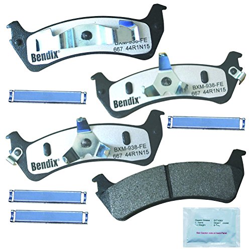 Image of Bendix Fleet Metlok MKD667FM Semi-Metallic Rear Brake Pads for Ford Explorer 2001-1995, Explorer Sport 2003-2001, Explorer Sport Trac 2005, Ranger 2002-1998, Mercury Mountaineer 2001-1997