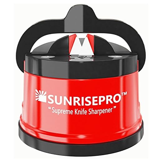 SunrisePro Supreme Knife Sharpener for all Blade Types | Razor Sharp Precision & Perfect Calibration | Easy & Safe to Use | Ideal for Kitchen, Workshop, Craft Rooms, Camping & Hiking