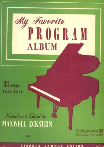 My Favorite Program Album (33 Selected Piano Solos)      Sheet music – January 1, 1943