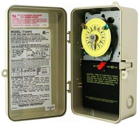 Pool Spa Timer Indoor/Outdoor 220V 24hr T104P3