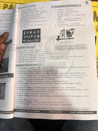Image of Parmar Sir SSC GK Batch-4.0 2026 Notes ( History+Geography+Polity+Economy+Physics+Chemistry+Biology+GK ) 8 Booklet English Medium black and white Xerox