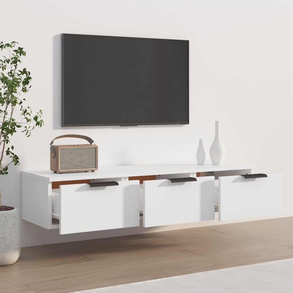 Generico Armadietto a Muro Bianco 102x30x20 cm in Legno Multistrato,Armadietti e portaoggetti-811403