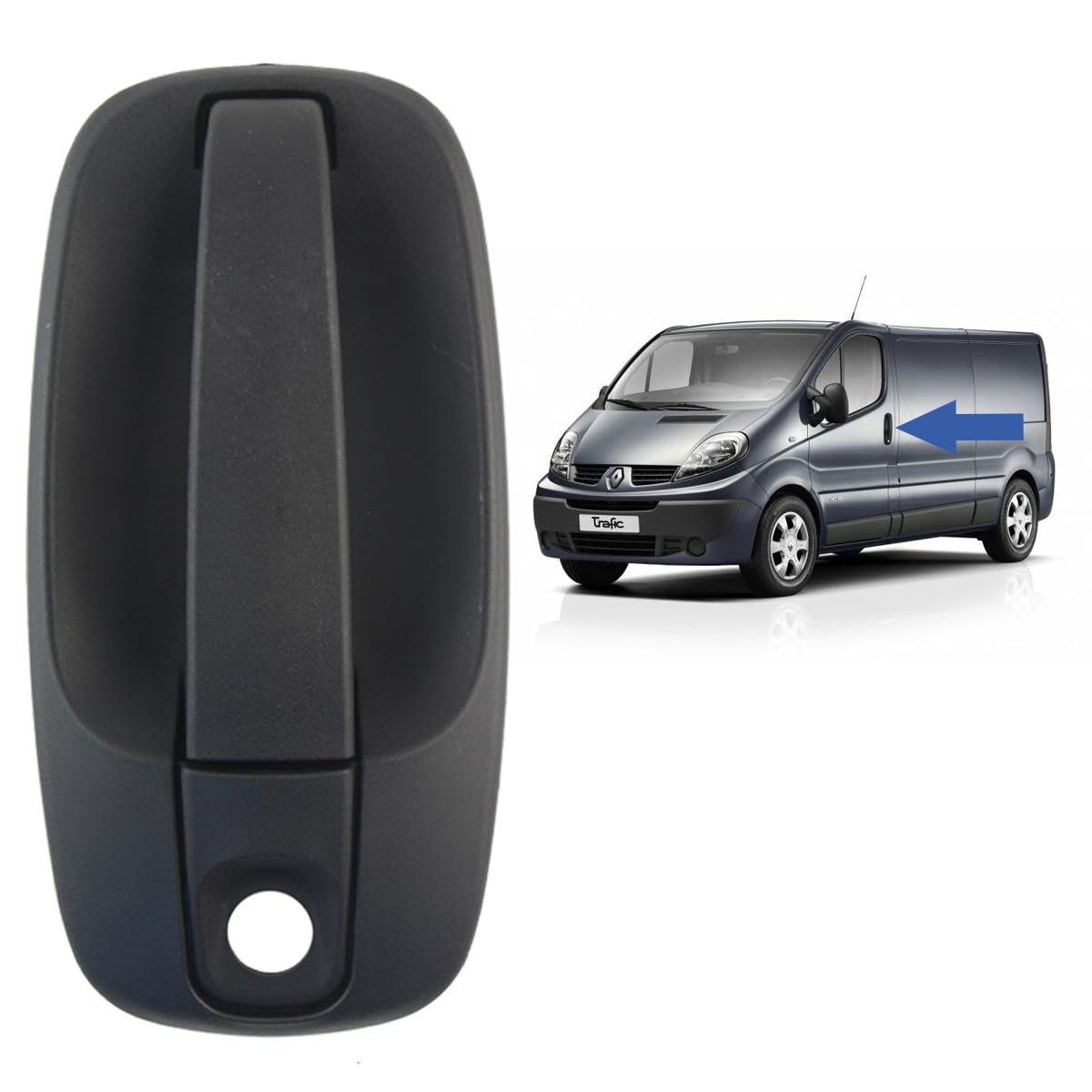 Poignée de porte Trafic 2 avant gauche côté conducteur compatible Vivaro Primastar 2001-2014
