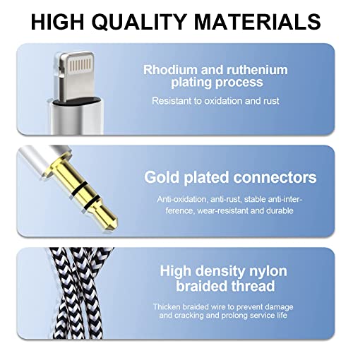 Aux Cord For Iphone, [Apple Mfi Certified] 3-In-1 Iphone Headphones Jack Iphone To Car 3.5Mm Aux Cord, Lightning To Aux Adapter Compatible With Iphone 14/14Pro/13/13 Pro/13 Pro Max/12/12 Pro Max/11 #TOP7