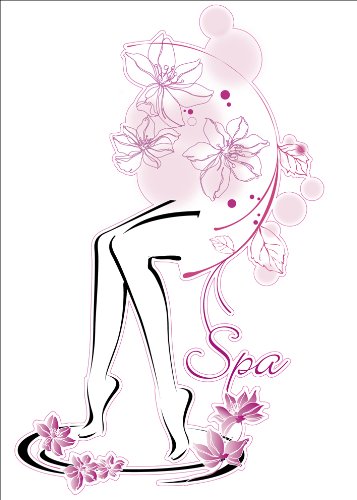 Spa Room Artwork Decor Wall Sticker Decal **15"W X 23"H** (1 piece)