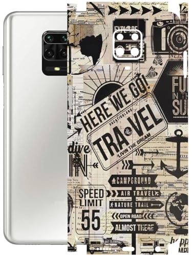 Image of AtOdds - Full Body Back Screen Guard Protector Film - Lamination Wrap Skin Sticker Compatible with REDMI Note 9 PRO MAX | Scratchproof Matte Finish (Explore)