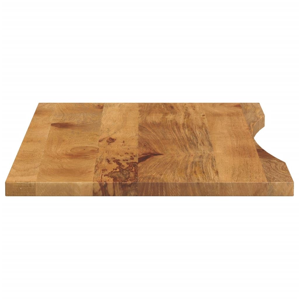 vidaXL Piano Scrivania con Curva 120x50x2,5cm Massello Grezzo di Mango
