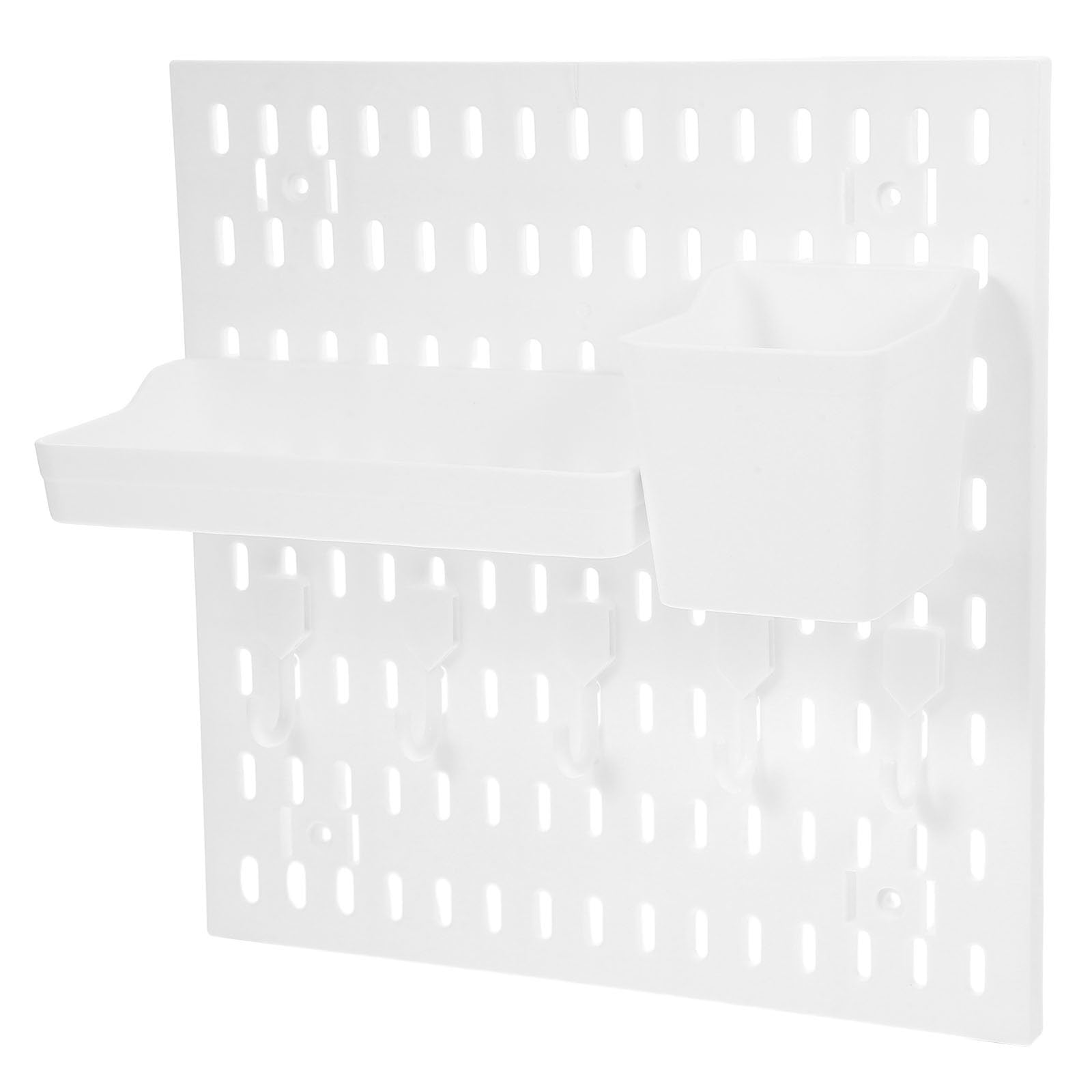 Tablero perforado grande y versátil de polipropileno blanco con diseño ultra resistente