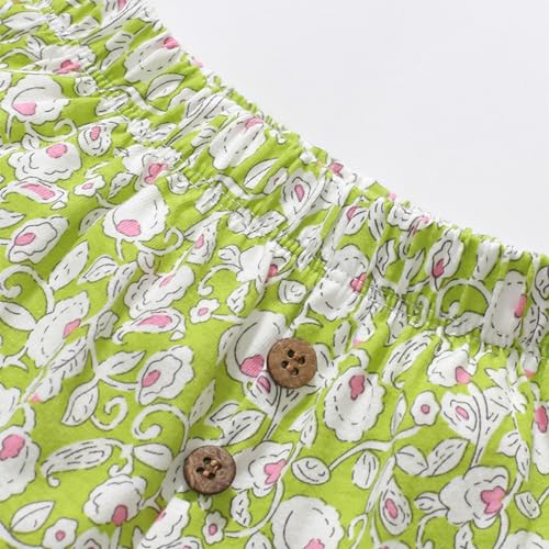 Image of HILEELANG Toddler Girl Summer Short Outfit Sets Cotton Short Sleeve Tops Tees Shorts Clothing Sets