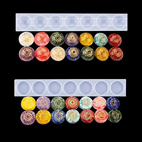 FineInno Resin Casting Mold Healing Crystals Silicone Mold Reiki Merkaba Making Jewelry Pendant Mould DIY Orgone Chakra Necklace Craft (Orgone Chakra Molds) Cover