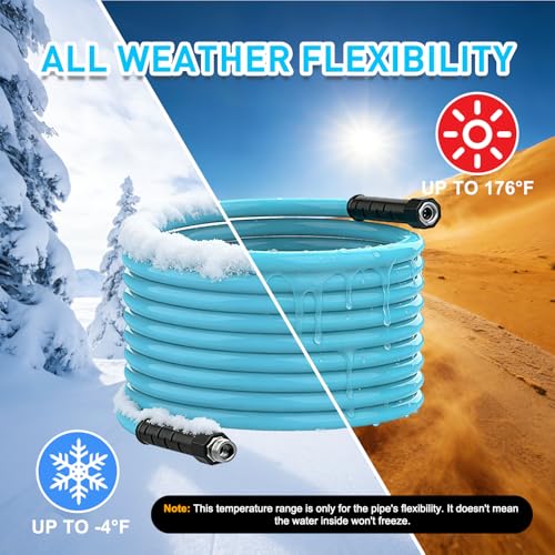 Image of Nilight RV Water Hose 15FT Garden Drinking Hoses with Storage Bag | Leakproof Anti-Kink 5 /8 inch Inner Flexible Lightweight Freshwater Hose for RVs Campers Travel Trailer Boat Car Wash Accessories