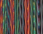 Knit Picks USA 4-10 Ensemble d'aiguilles interchangeables en bois mosaïque 7 tailles de multicolores 3" aiguilles longues à tricoter, y compris les câbles, les bouchons et les connecteurs.