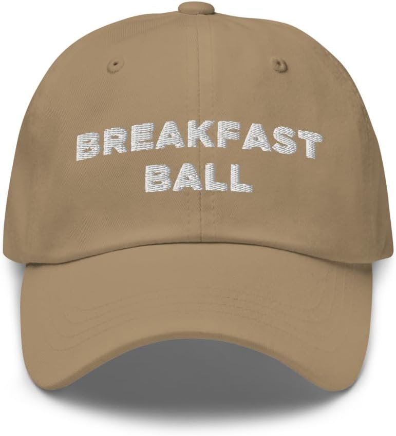 Breakfast Ball Hat (Embroidered Dad Cap) Funny Mulligan Golf Hats