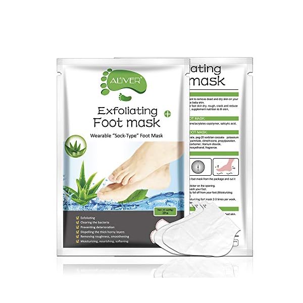 Foot-Peel-Mask-5-PACK-Foot-Mask-for-Dry-Dead-Skin-Callus-Repair-Rough-Heels-Make-Your-Feet-Baby-Soft-Get-Smooth-Silky-Skin-Natural-Treatment-Aloe Foot Peel Mask - (5 PACK) Foot Mask for Dry Dead Skin, Callus, Repair Rough Heels - Make Your Feet Baby Soft Get Smooth Silky Skin - Natural Treatment (Aloe)