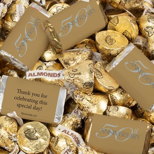 124 Pcs 50th Anniversary Candy Party Favors Miniatures Chocolate &