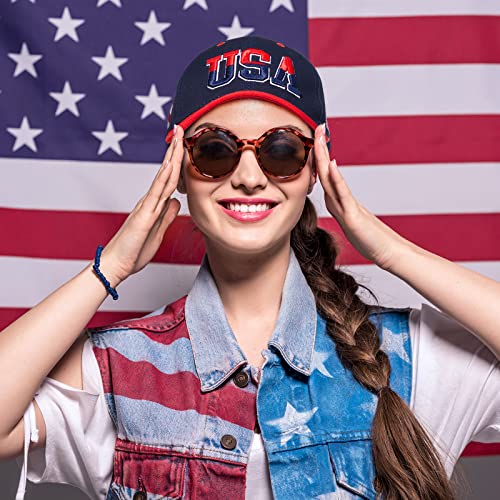 Image of Coume 2 Pack American Flag Baseball Caps for Men,Black,Navy Blue