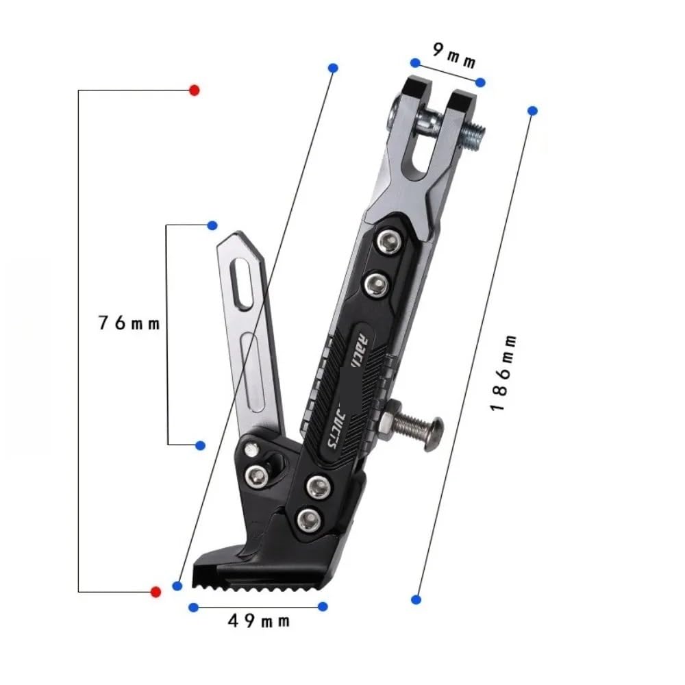 Supporto parcheggio​ Supporto laterale regolabile CNC per moto