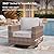 MIXPATIO 5 Pieces Patio Furniture Set, Outdoor Wicker Rattan Sofa Couch with 5.5" Thick Comfy Cushions, Swivel Rocker Chairs and Ottomans, High Back Conversation Set Garden Backyard, Grey