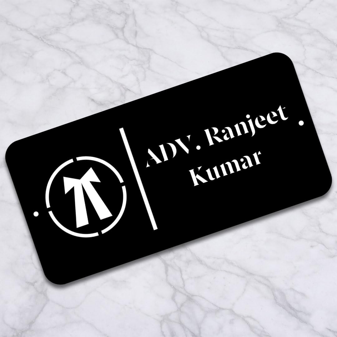 Personalised Advocate Name Plate Acrylic Lawyer Office Door Sign Name Board