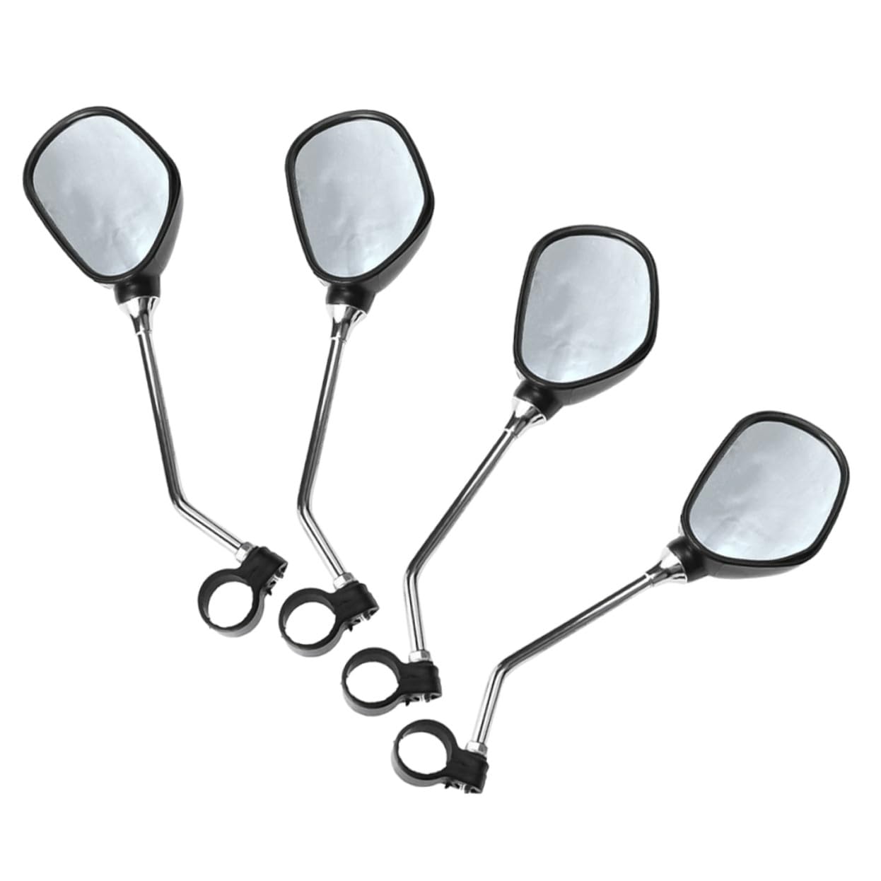 Specchietto Retrovisore per Bicicletta 2 Paia Abs Nero | Montaggio Semplice, Struttura Anti-vibrazione, Superficie ad Alta Definizione, Ampia Copertura Angolare