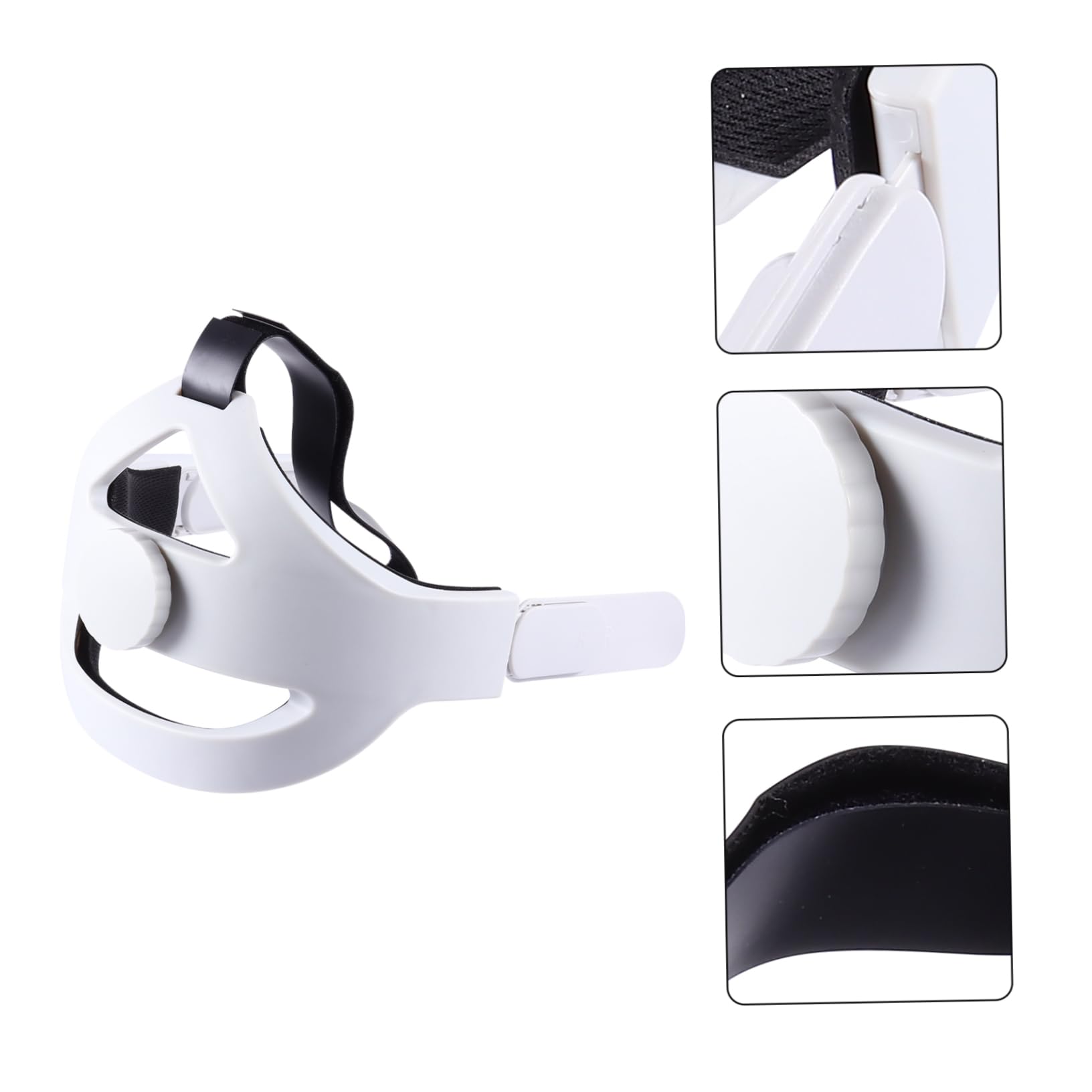 KOMBIUDA Cinturino per Visore Vr Compatibile con Visori di Seconda Generazione Regolabile e Comodo Cuscinetto per Testa Facile da Installare e Staccare Morbido e Robusto Materiale Abs
