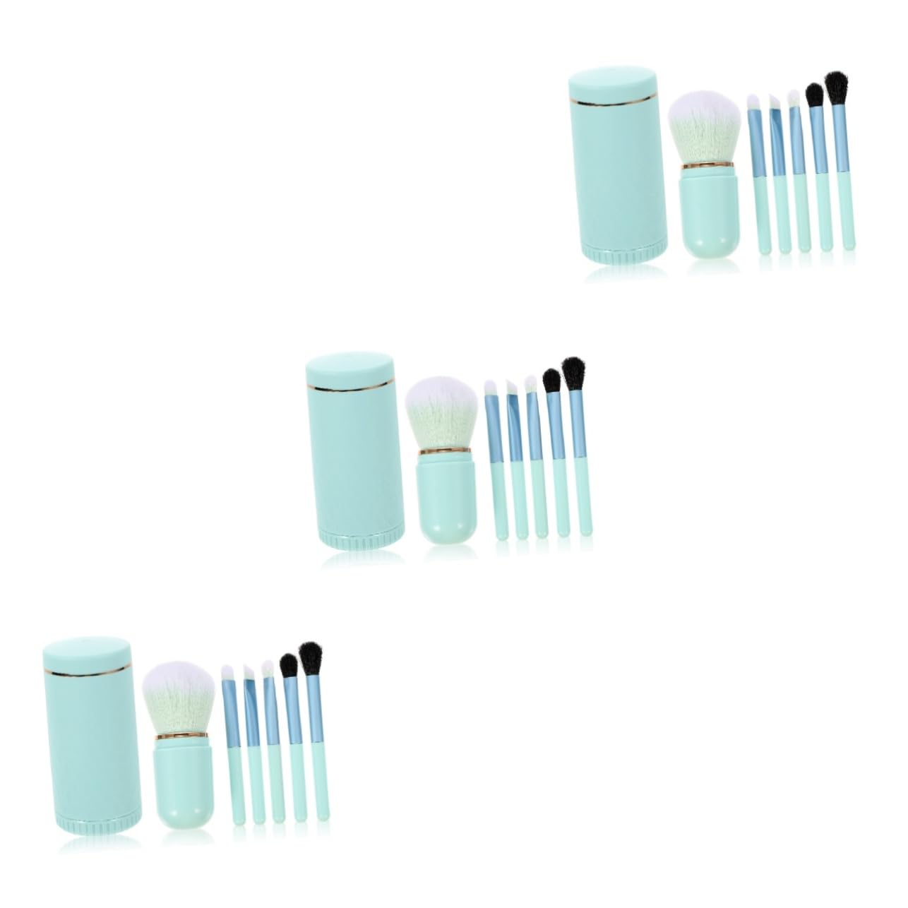 FRCOLOR 3sets Pennelli Per Trucco Professionale Pennelli Compatti e Leggeri Per Blush e Polveri Accessori Da Bellezza Portatili Per Donne Per Viaggi e Uso Quotidiano Con Manico Resistente