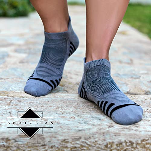 Ankle Socks with back Heel Tab for Men Low Cut Cool Comfort Fit Athletic Performance 6 pair pack3