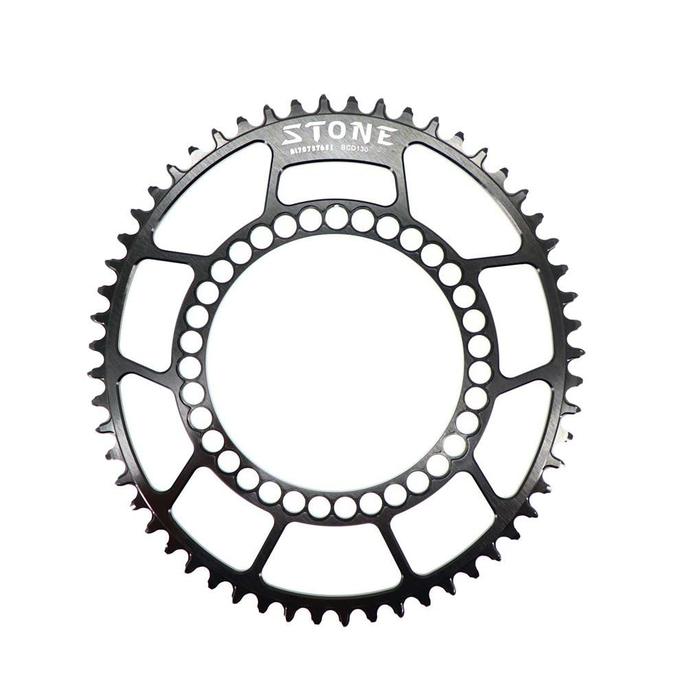 Platos para Bicicletas Chainring 130BCD Oval Road Bicicleta Plegable 40 42 48 50 52 55 56 58 60T Rueda de Cadena Plato Ovalado 32 MTB (Tamaño : 60, Color : Hollow Black)