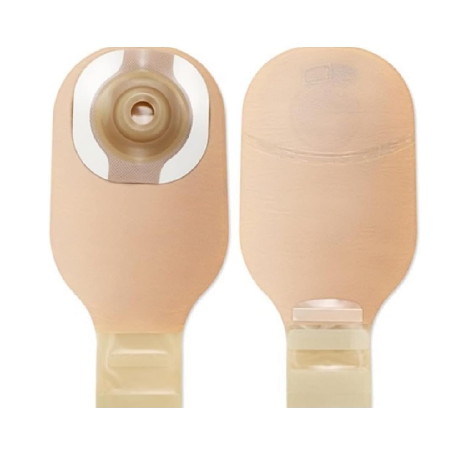 Hollister 8918 CeraPlus Convex 1-Piece 12” Drainable Ostomy Pouch, Cut-to-Fit up to 1-1/2”, Beige with Viewing Option, Pack of 5